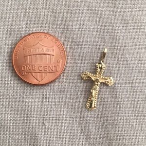 14kt Solid Gold Cross Crucifix
